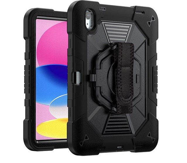 TJZD-C rugged tablet cases with rotating handle stand, hand strap and shoulder strap in six shown colors